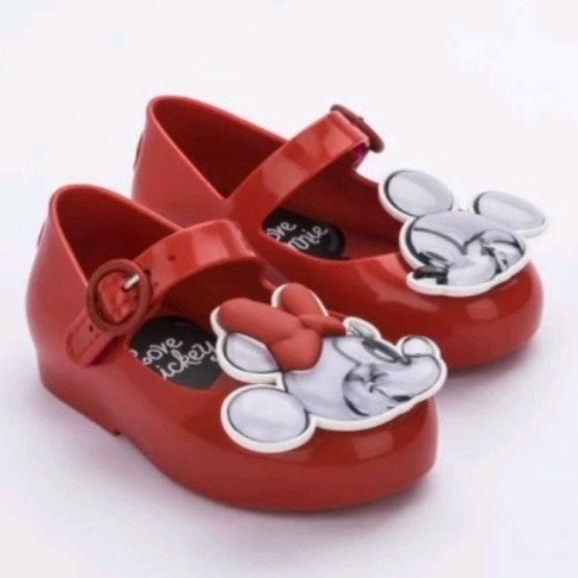 Mini Melissa Sweet Love Mickey Minnie Mouse Sepatu Jelly Shoes Anak Perempuan