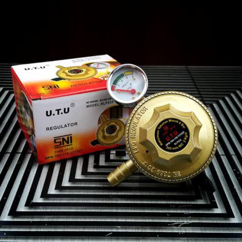 U.T.U Regulator Gas Low Pressure RLP532N dengan Meteran Tekanan Rendah