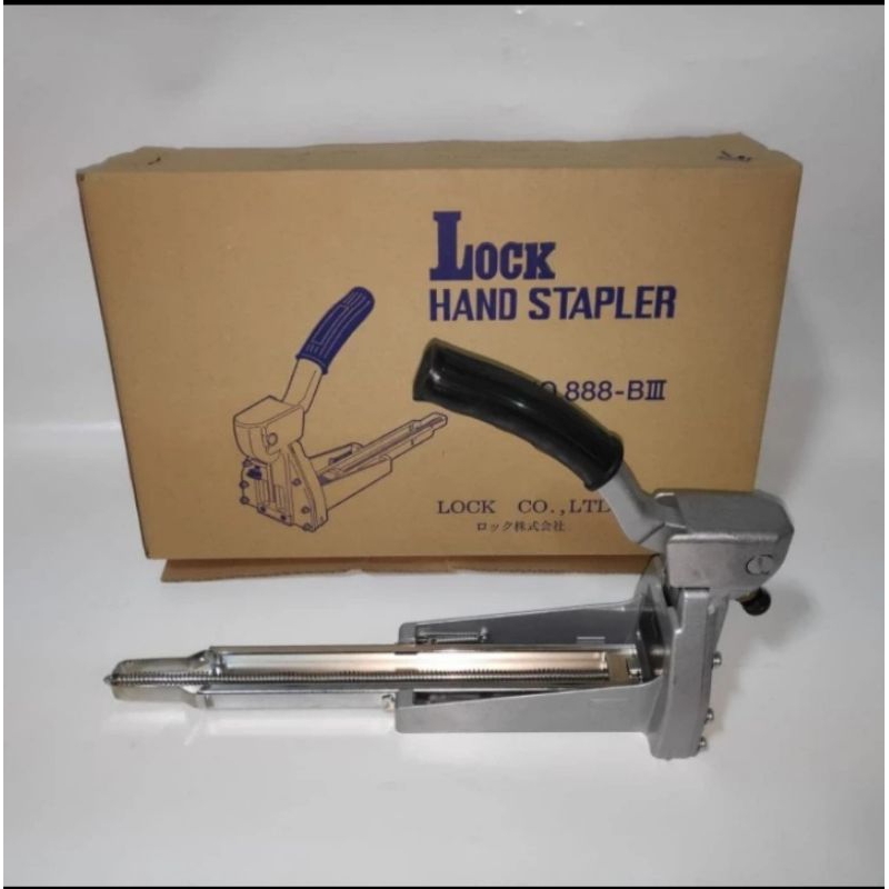 

LOCK HAND STAPLER 19MM ORI JAPAN alat steples karton/kardus