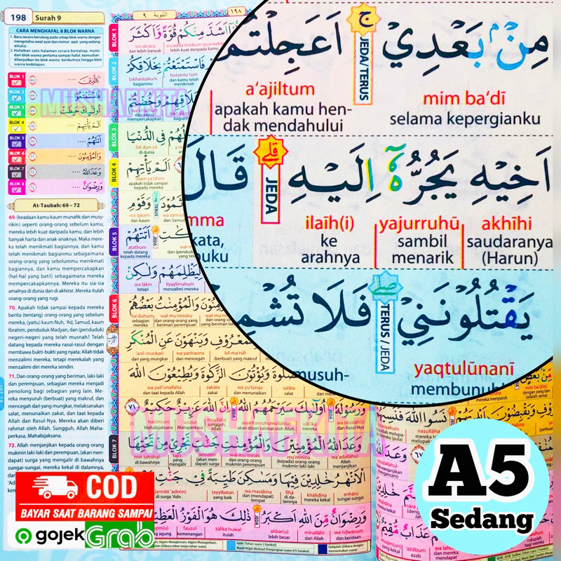 AT Al Quran Hafalan Hafazan 8 Blok Perkata Latin A5 AlQuran Hafalan Al Quran Hafazan Perkata Al
