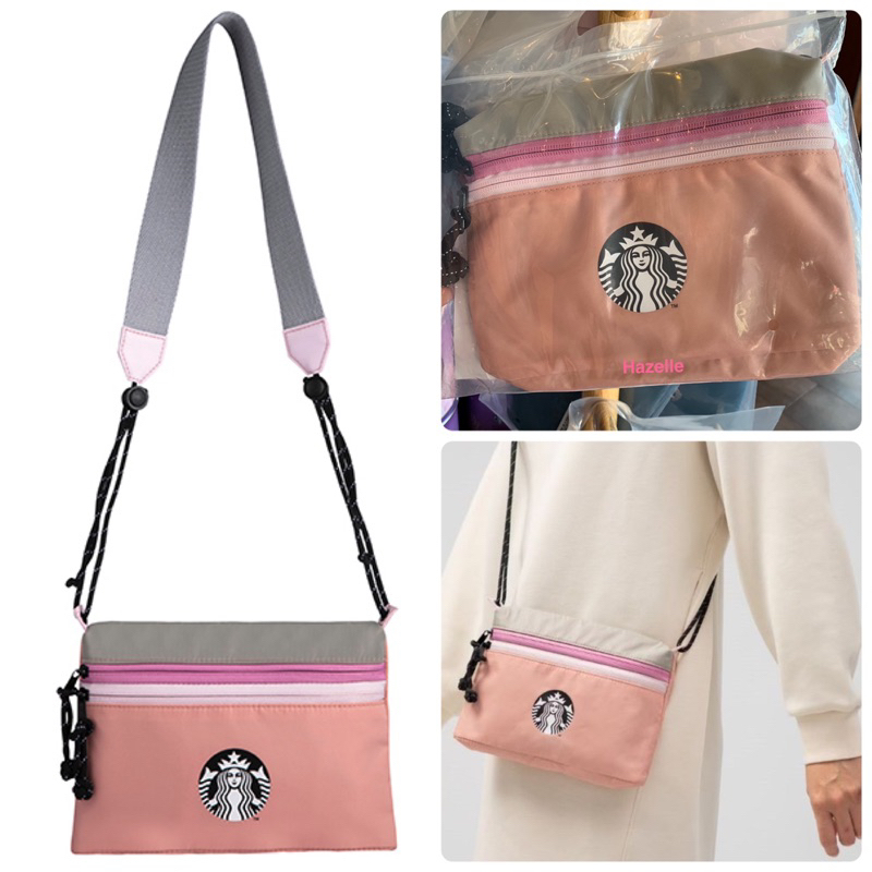 Starbucks Tas Selempang Pink Lightweight Side Bag Taiwan