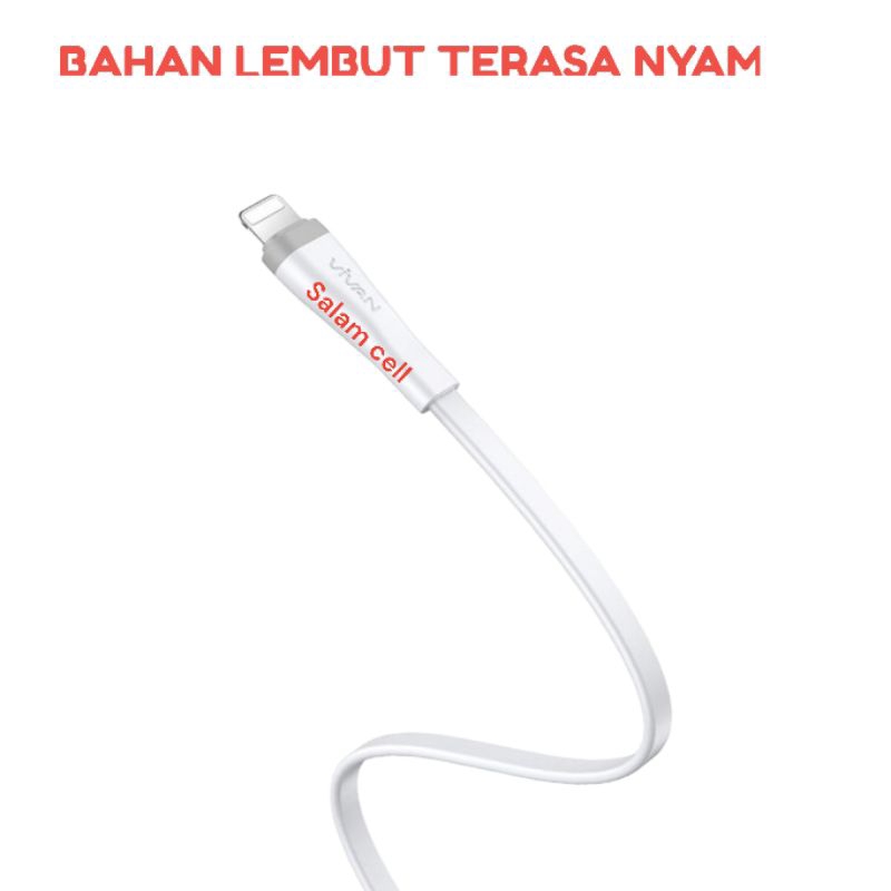 Kabel Data iphone Vivan SL100S Quick Charge Kabel Lightning Original Garansi Resmi