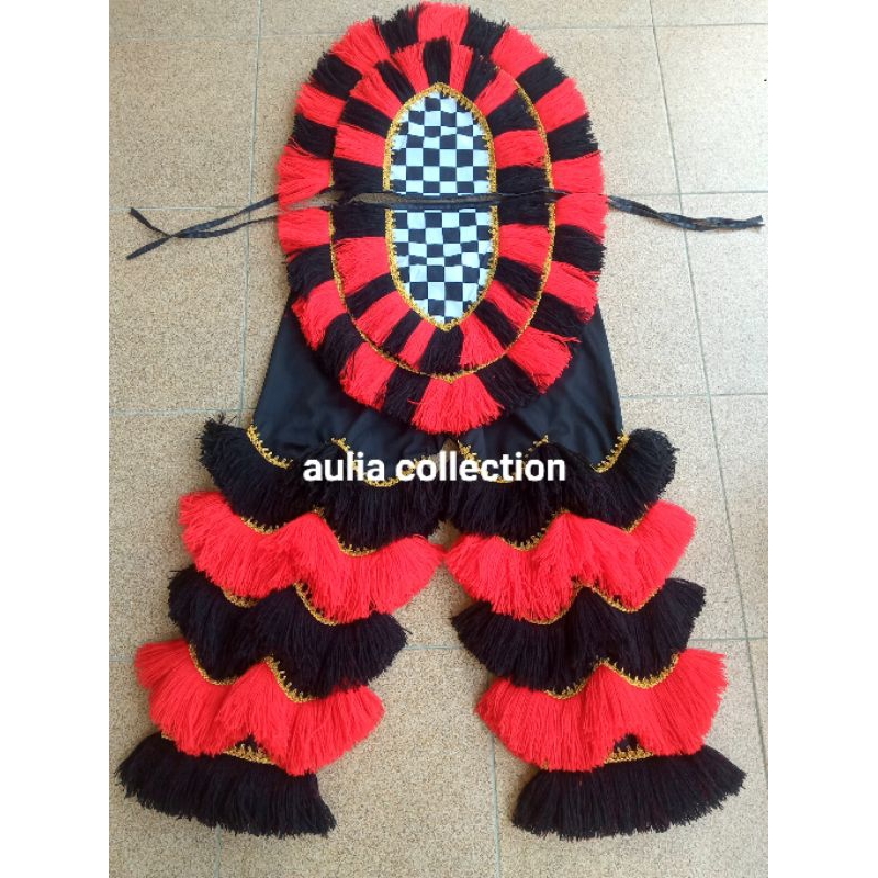 celana/sual barongan ukuran dewasa warna merah hitam