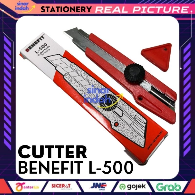 

Cutter Benefit L-500 Pemotong Kertas Silet Office Stationery