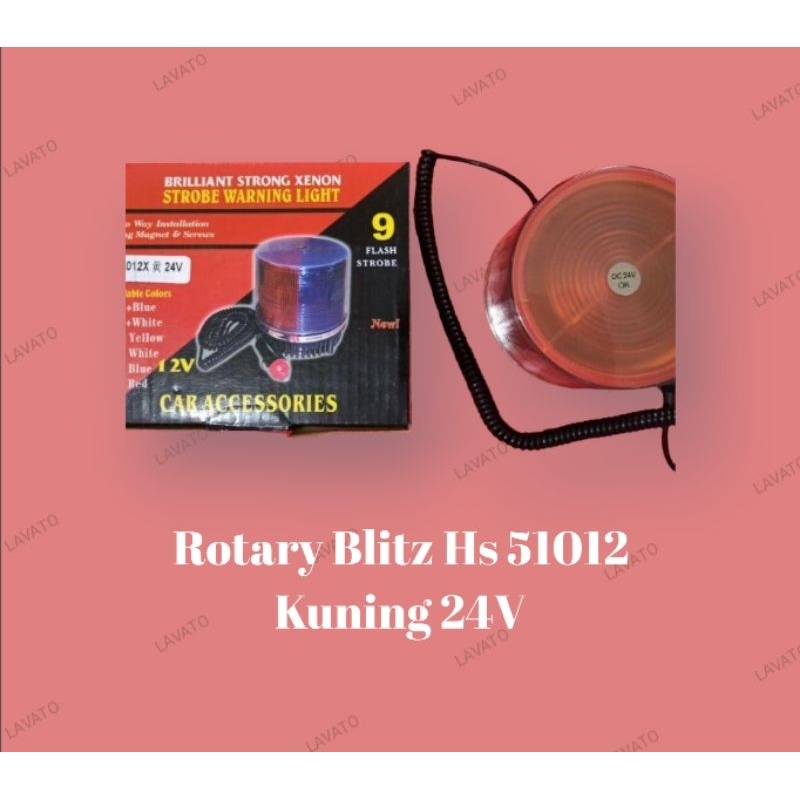 Rotary Blitz HS 51012 Putih / Kuning 24V