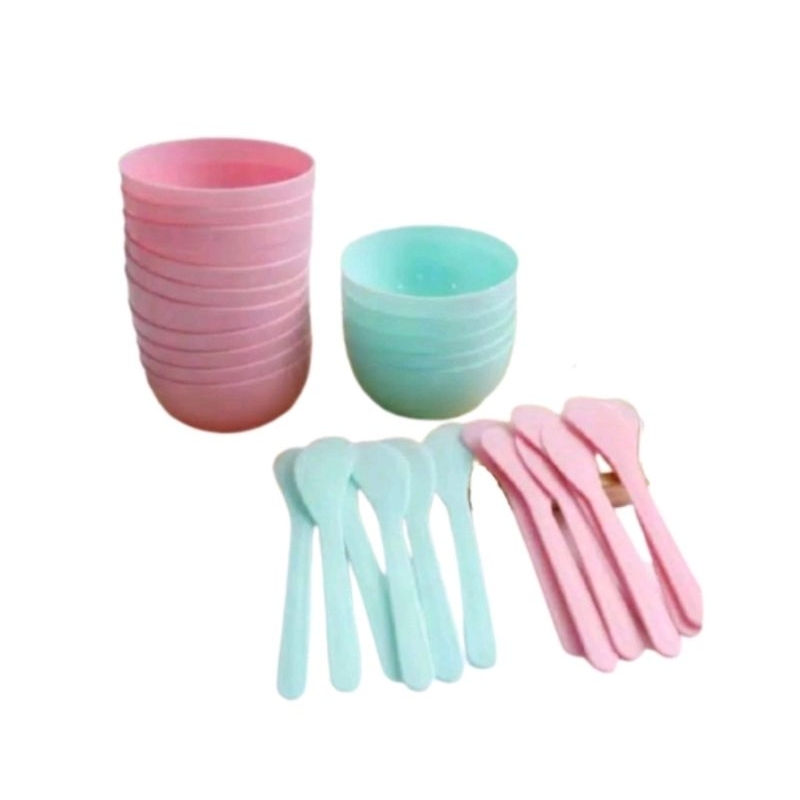 MANGKUK MASKER SET 4in1 / MANGKOK LENGKAP KUAS SPATULA SET