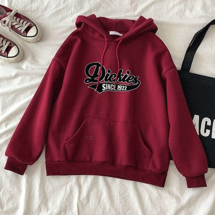 Parisdivarious Sweater Hoodie Jemper (Bordir) Dicks Bahan Fleece Size S - XXL (Pria &amp; Wanita)