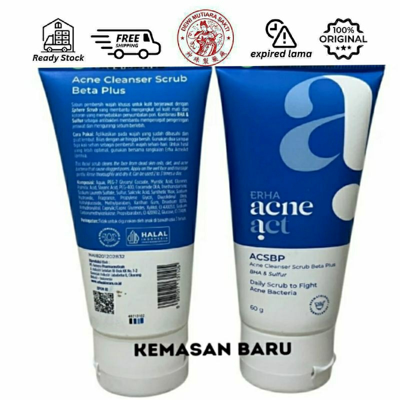 ERHA ACNEACT ACSBP 60gr Sabun Jerawat ACNE FACIAL WASH