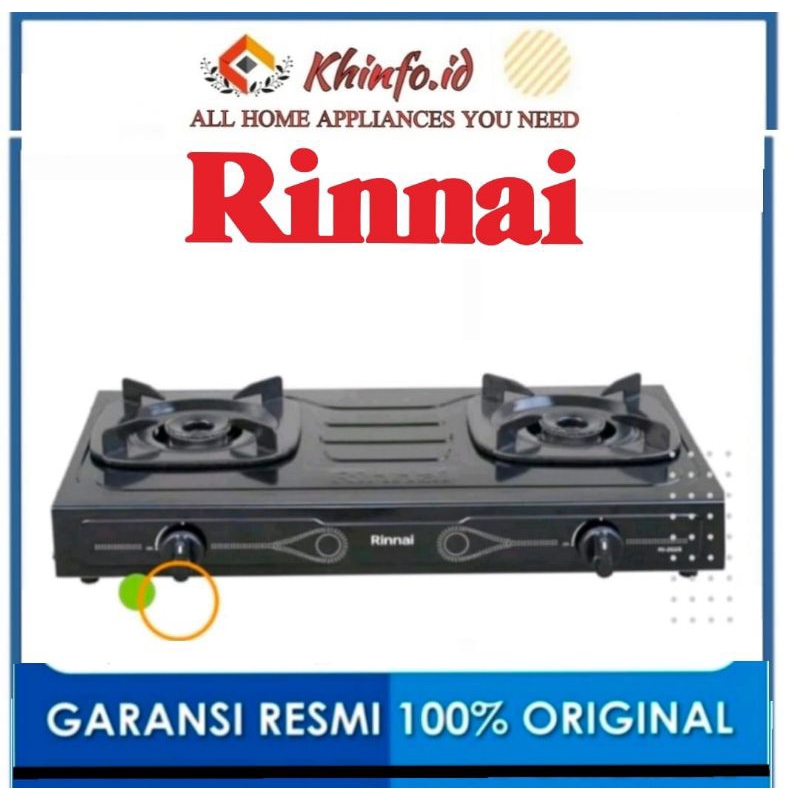 RINNAI RI202S/RI202S/KOMPOR GAS RINNAI 2 TUNGKU RINNAI RI-202S GARANSI RESMI