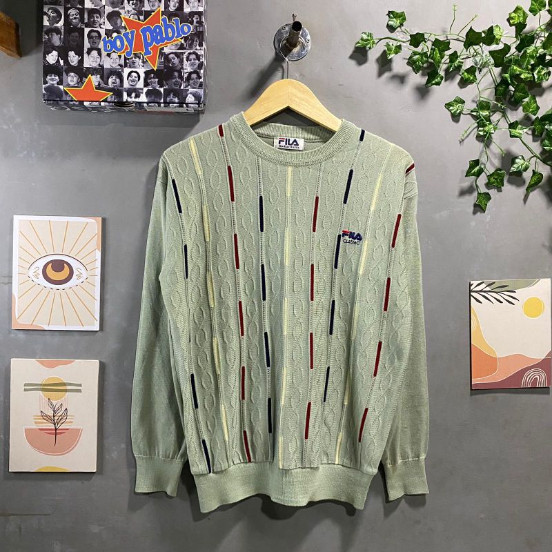 Fila Knitwear Sweater Rajut Vintage 3D Original