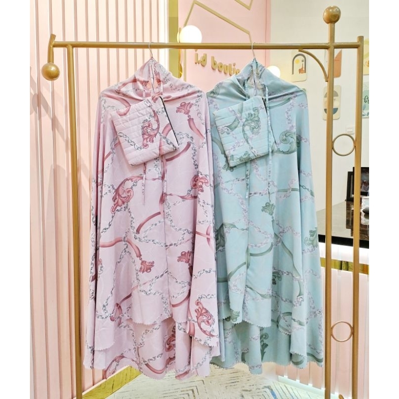 Mukena Motif Rantai Satin Serat