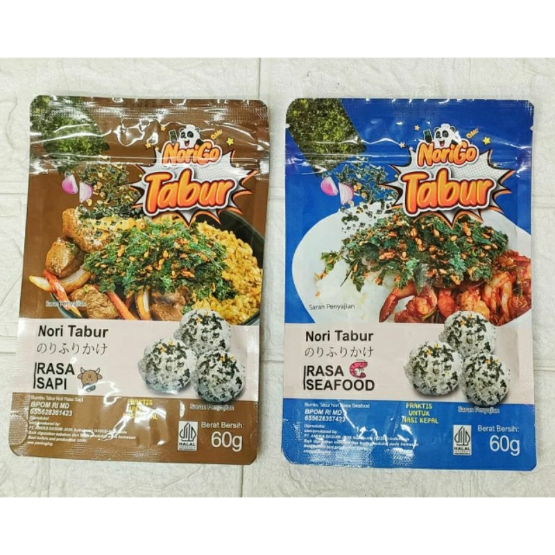 

Nori tabur seafood/BBQ/Rumput laut tabur 60gr