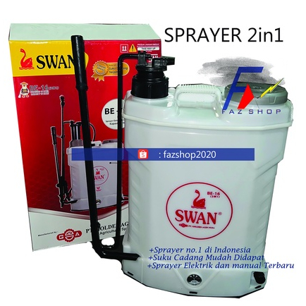 sprayer elektrik manual swan be 16 2in1