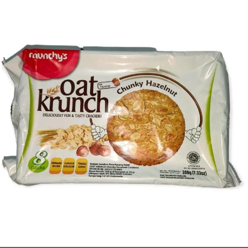 

munchys oat krunch biskuit diet/ gandum 208grm