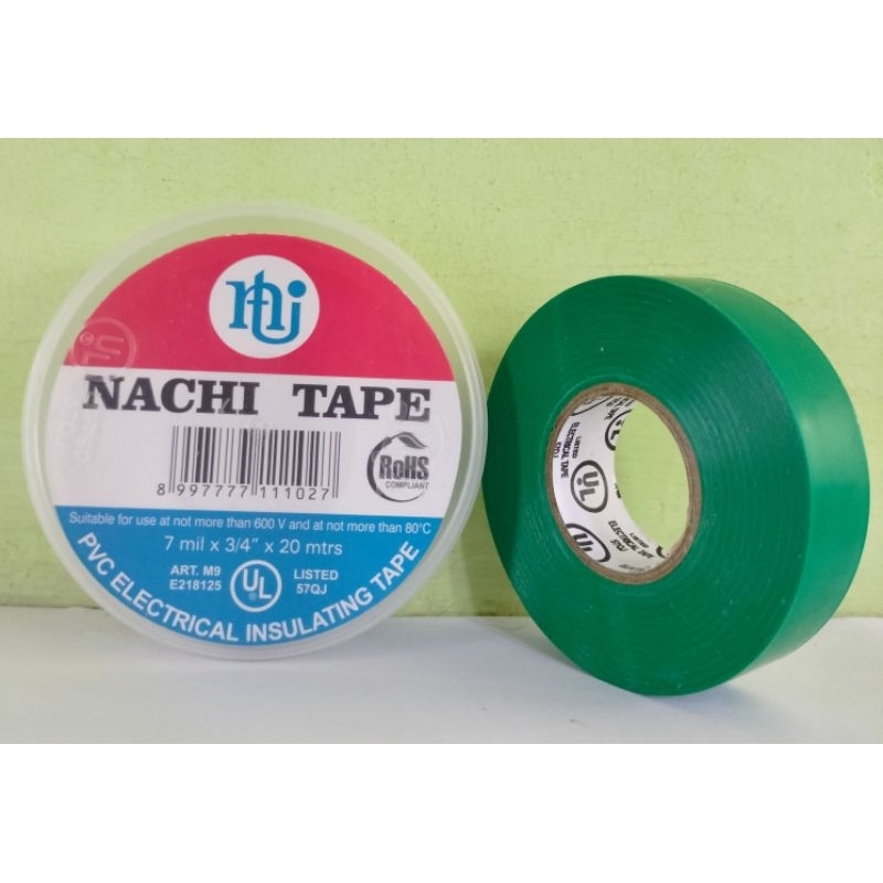 

NACHI TAPE isolasi listrik ( solasi kabel) PVC electrical insulating tape 20 meter