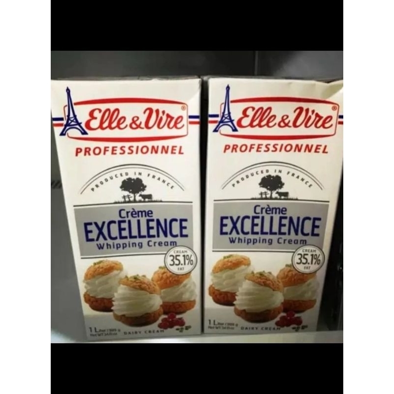 

elle vire whipping cream 1ltr krim whip