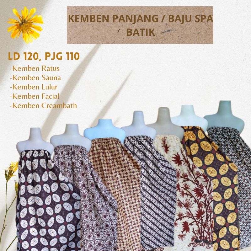 Jual Kemben Ratus Motif Batik Kemben Panjang Salon Spa Lulur Crembath