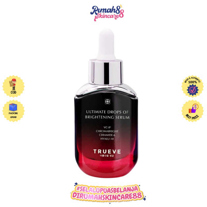 TRUEVE Ultimate Drops of Brightening Serum (Serum Vit C | Pemutih Wajah | Penghilang Bekas Jerawat)