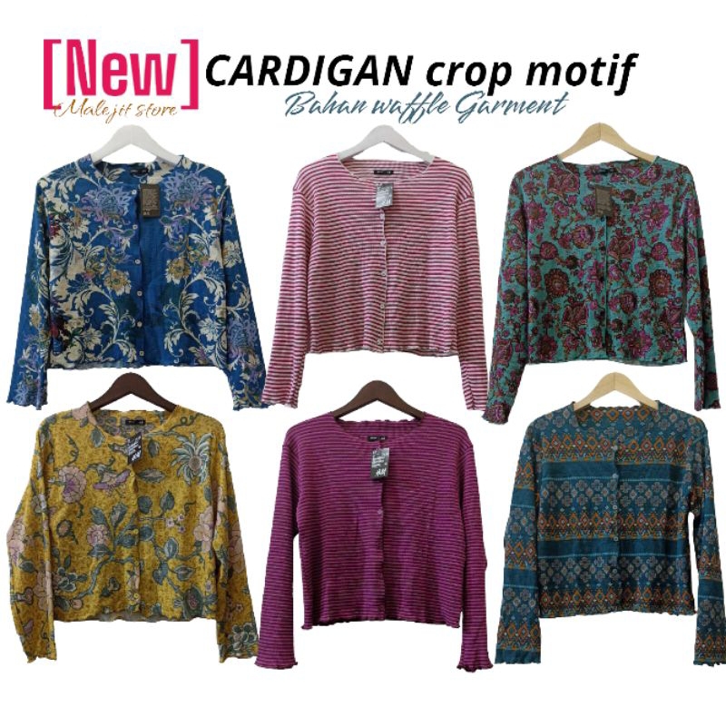 [COD[ Cardigan Crop waffle Fashion Wanita [ New style ] Cardigan motif