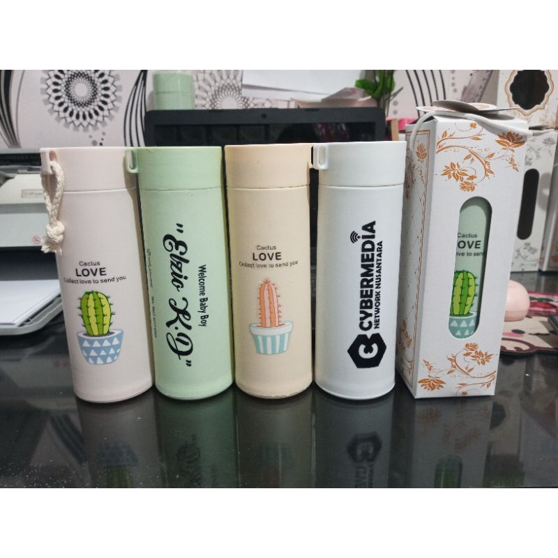 Souvenir Tumbler kaktus custom kemas box