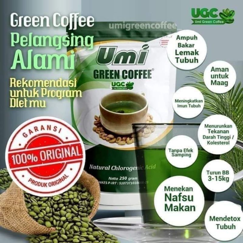 Umi green coffee original pelangsing 100% asli RECOMENDED