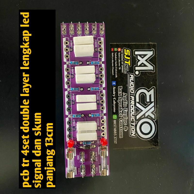 Whiskeria_ Pcb Tr Final 4 Set Lengkap Led Indikator Signal Kualitas Double Layer