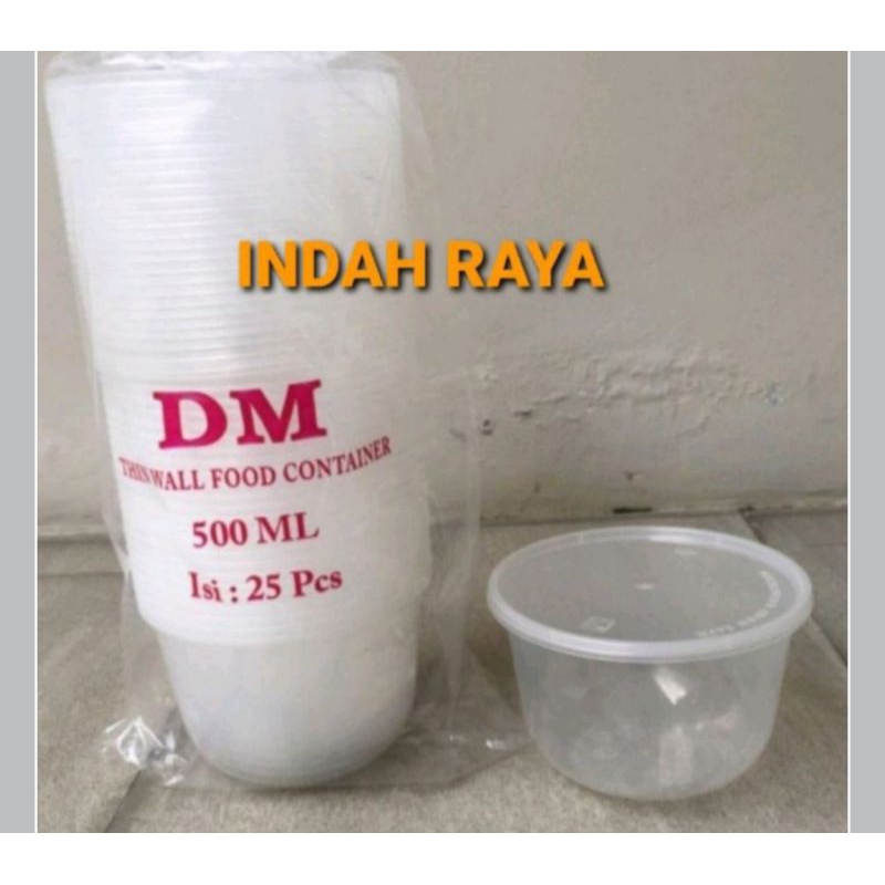 Thinwall bulat 500ml/mangkuk thinwall plastik 500ml+tutup