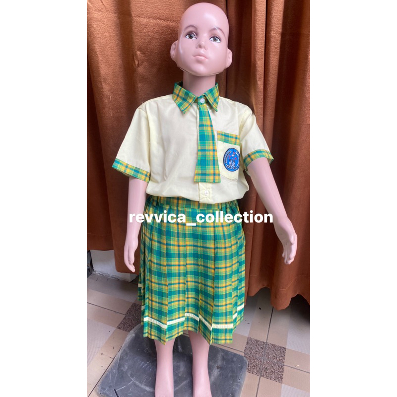 seragam tk murah hijau