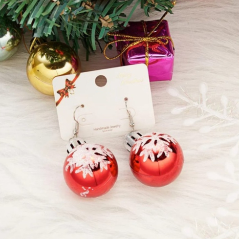 Anting Bola Natal Aksesoris lucu untuk Christmast earring accessories 2.5cm