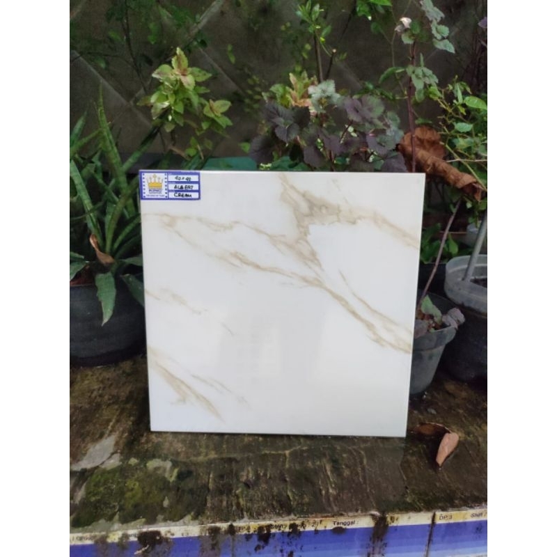 Keramik lantai 40x40 Albert cream / kw-1 / glossy / King