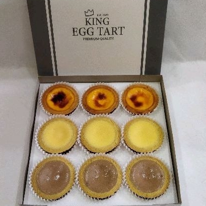 

king egg tart 3 raspberry 3 cream cheese 3 original