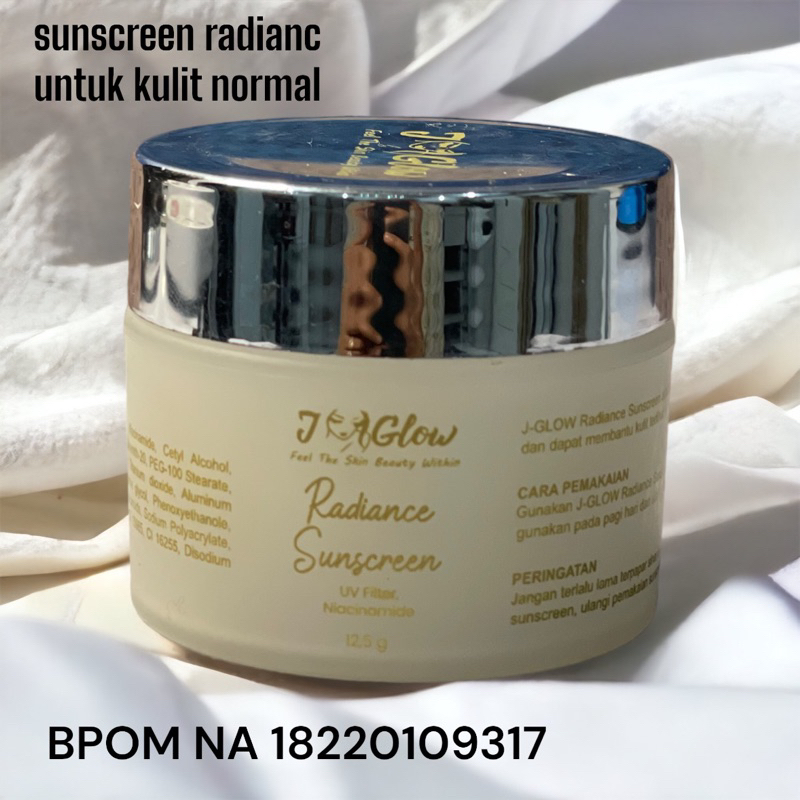 Jglow - Radiance Sunscreen Untuk melindungi kulit dari paparan sinar UV - 12,5 gr