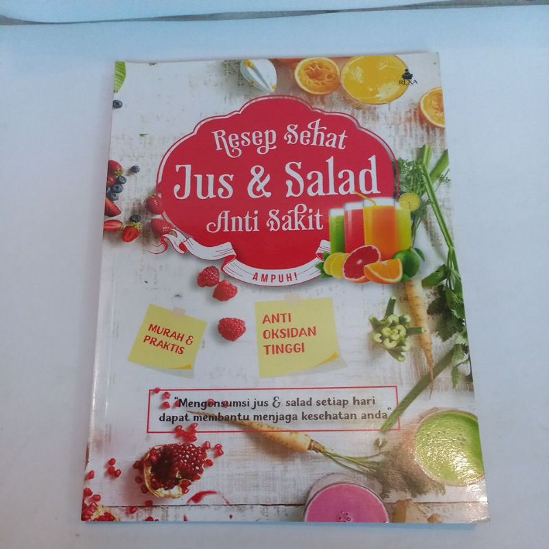 Buku Menu Minuman Resep Sehat Jus & Salad Anti Sakit Ampuh