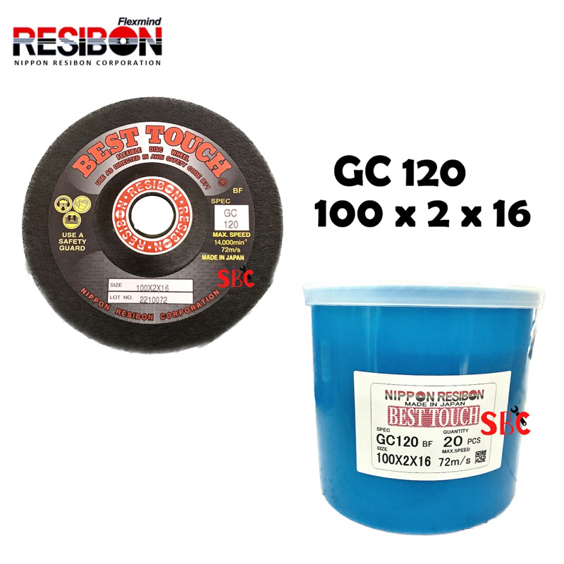 NIPPON RESIBON Flexible Grinding Batu Gerinda Gosok Amplas Kaca GC120