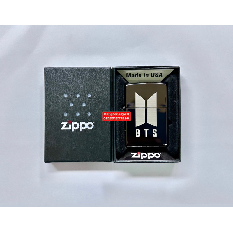 korek zippo original Ebony BTS ARMY