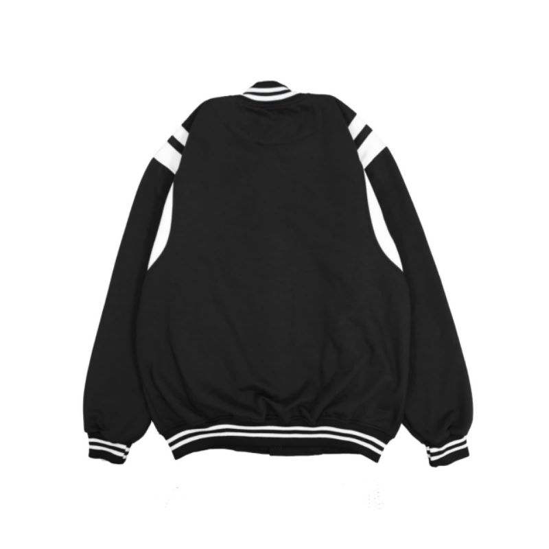 Jaket Baseball Varsity Vintage List Polos Pria/wanita Original MTBS