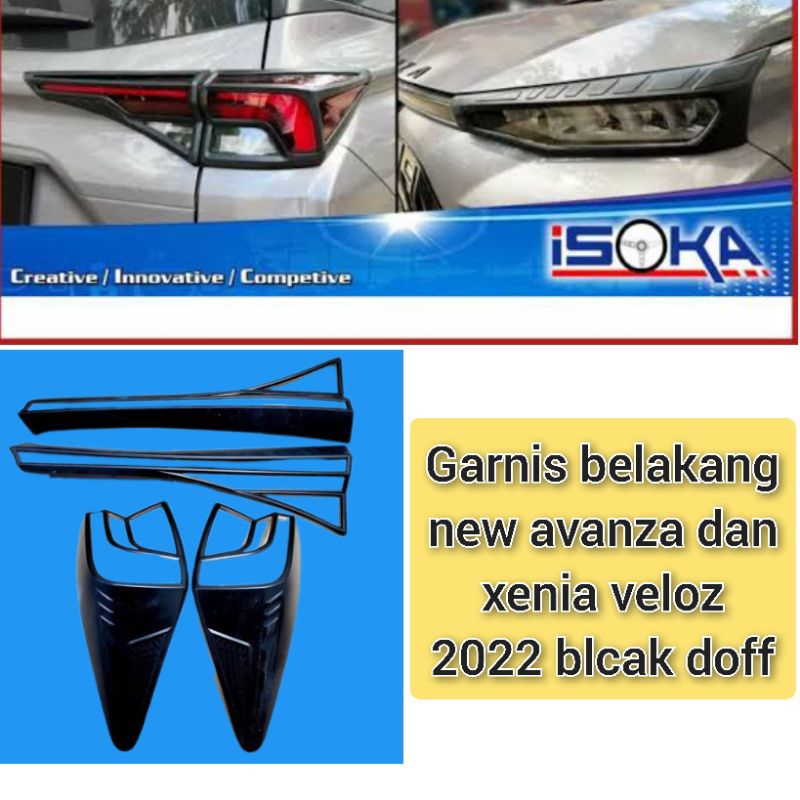 garnis lampu belakang allnew avanza veloz 2022 black doff