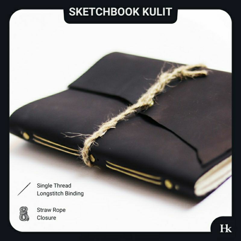 

Sketch book Hibrkraft | Blacktober | Leather journal/Jurnal Kulit new