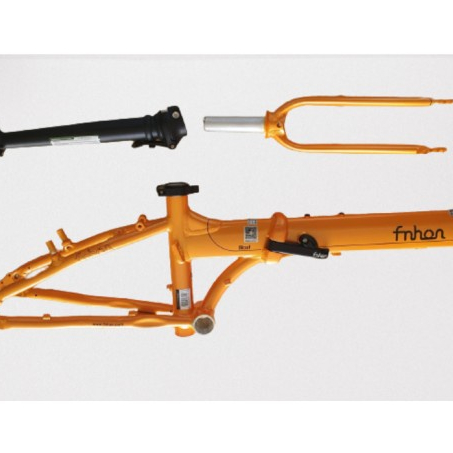 Frame Fork plus Handlepost Fnhon Blast V Brake 20 22 inch Orange oren