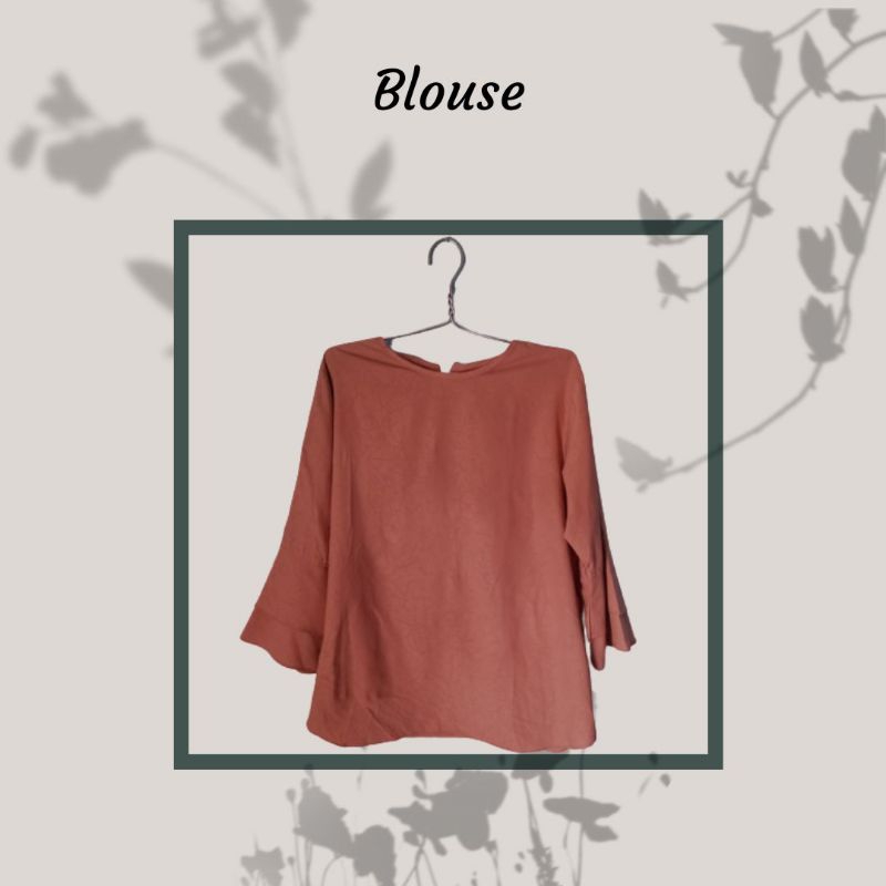 Preloved Blouse Wanita Polos Dusty Pink