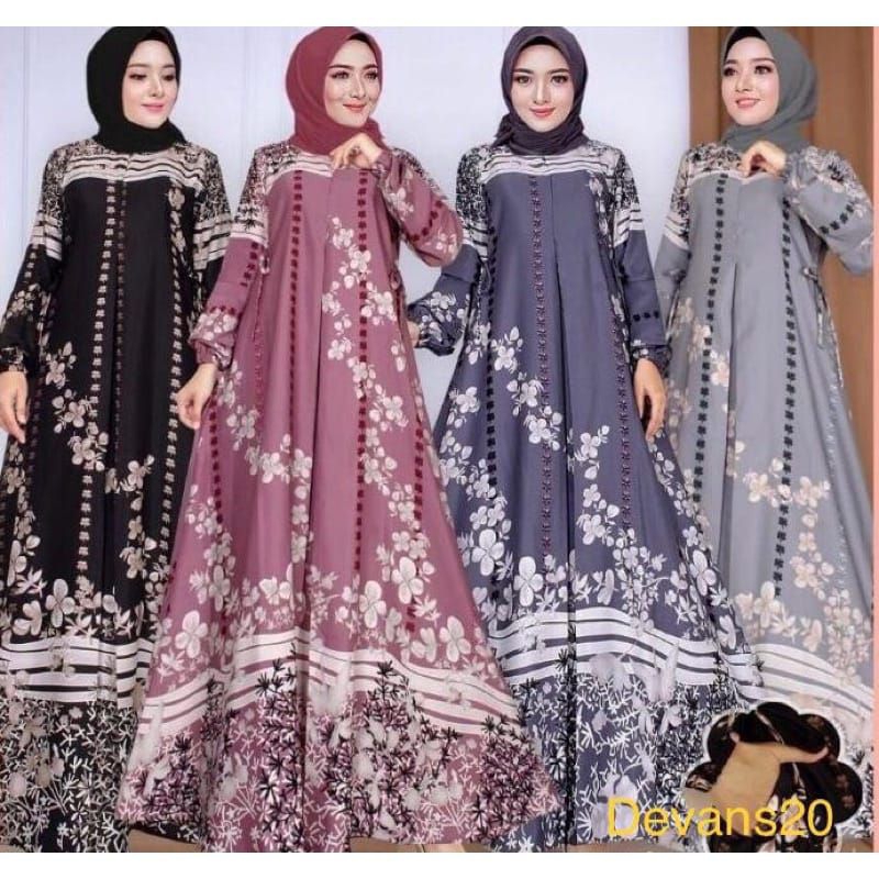 GAMIS SYAR'I JIHAN SET ORI BY AWLIYA/GAMIS TERBARU/GAMIS BUSUI/GAMIS SET/GAMIS POLOS