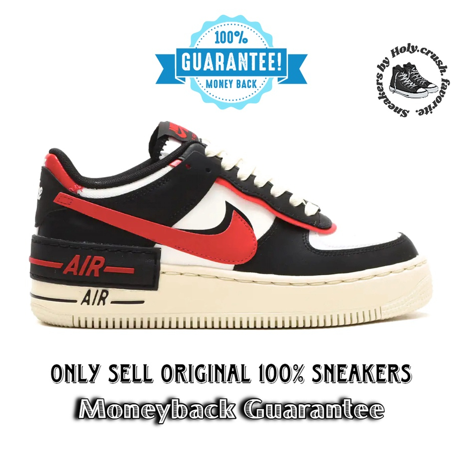 Nike Air Force 1 Shadow Women's Black University Red - Original 100%