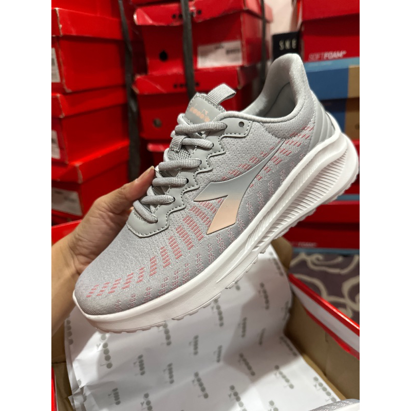 sepatu diadora wanita diadora enego grey pink size 37