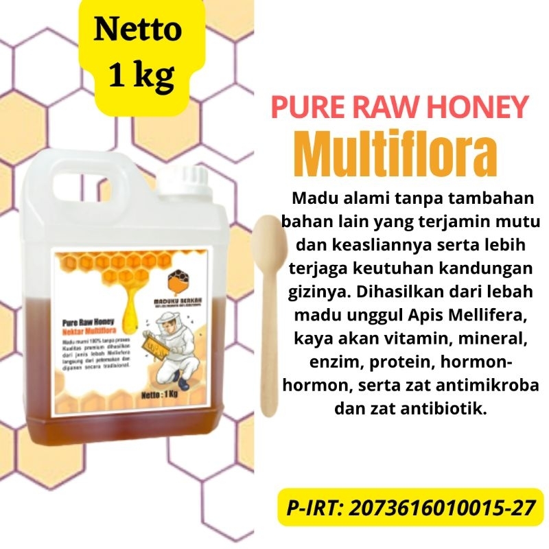 Madu Murni Madu Mentah Pure Raw Honey Multiflora Grade A