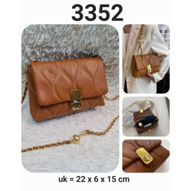 Tas Slempang Rantai Kulit Fashion Wanita