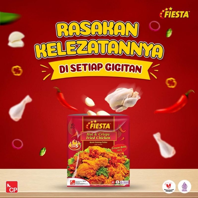 

Fiesta Hot and crispy Fried Chicken 500 gr