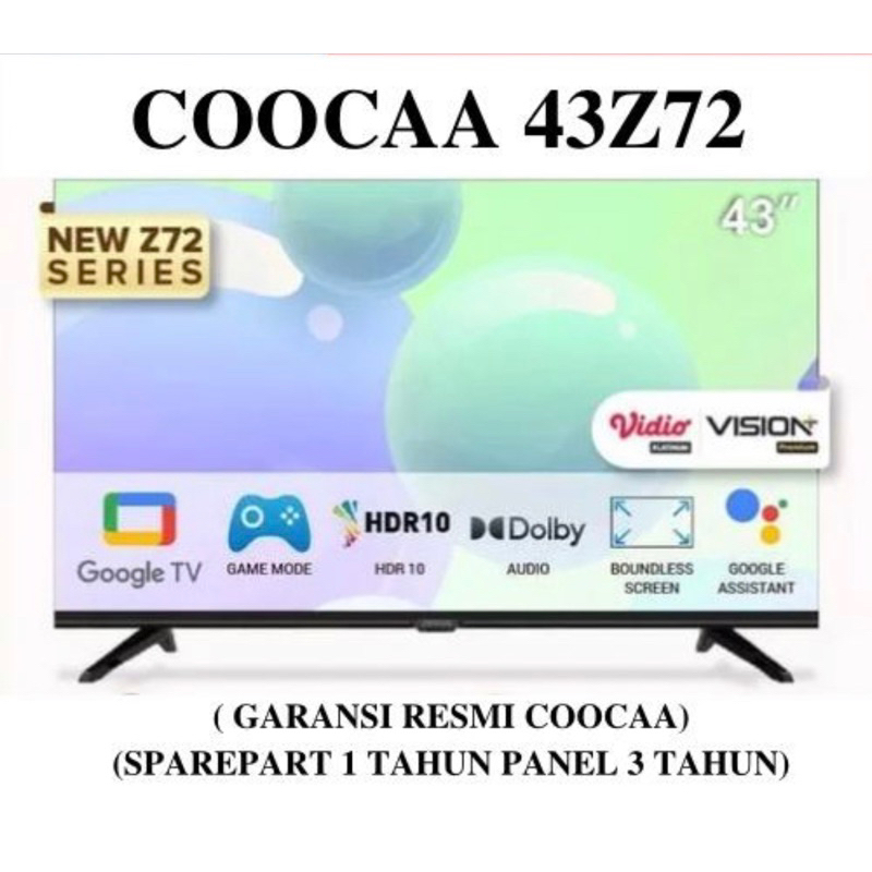 COOCAA TV LED 43 INCH SMART TV YOUTUBE NEW