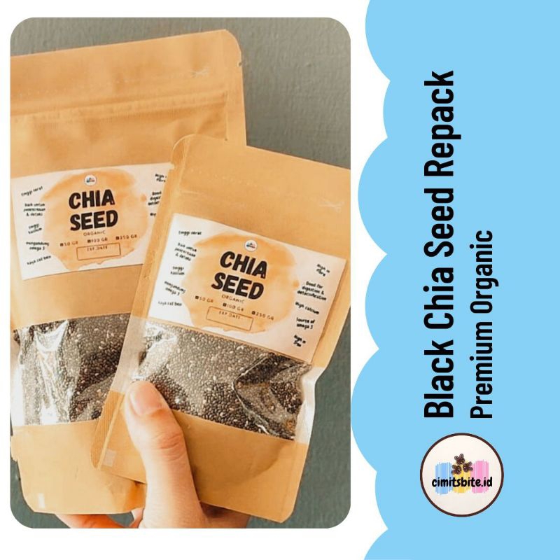 

Black Chia Seed Organic repack 50gr, 100gr, 250gr