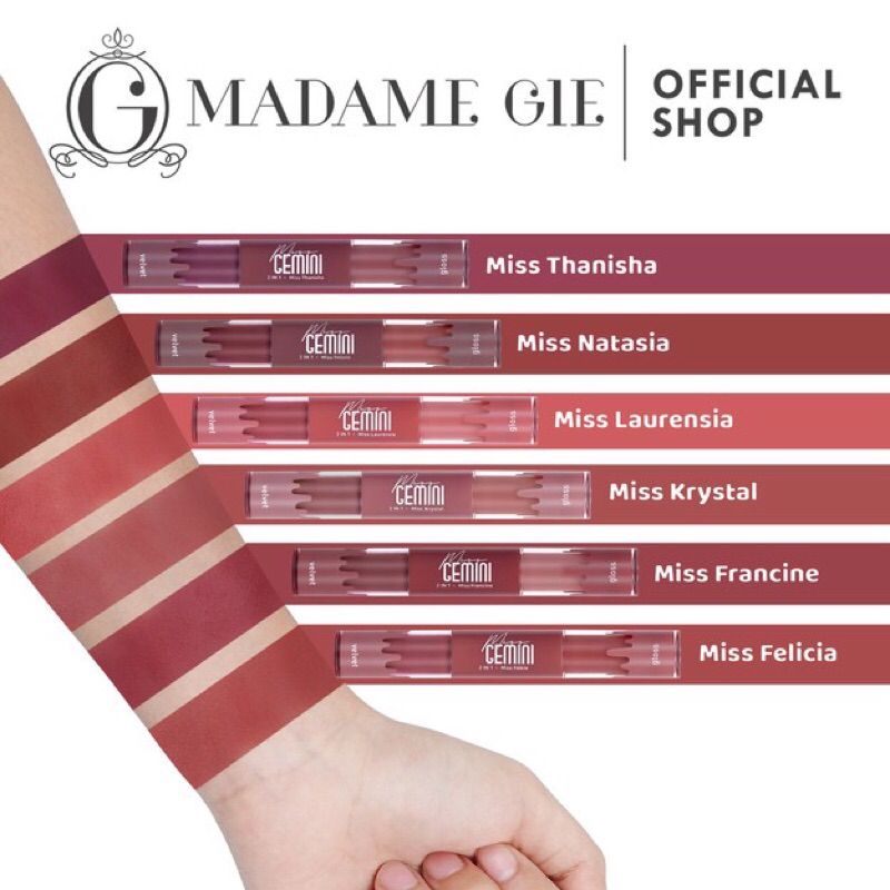 MADAME GIE Miss Gemini 2 in 1 Gloss &amp; Velvet