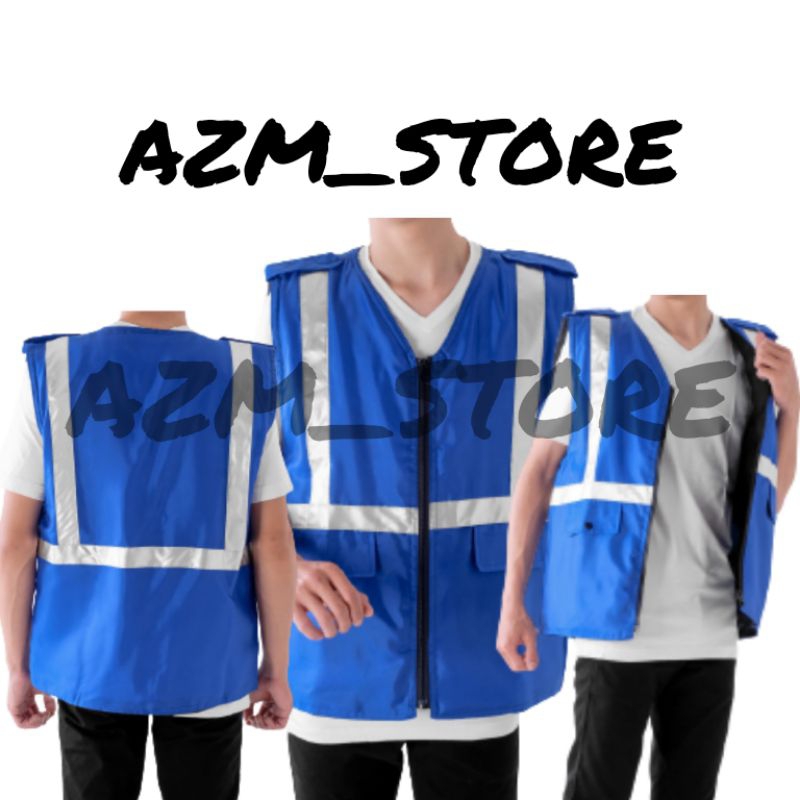 Rompi safety/rompi parkir/rompi proyek warna biru